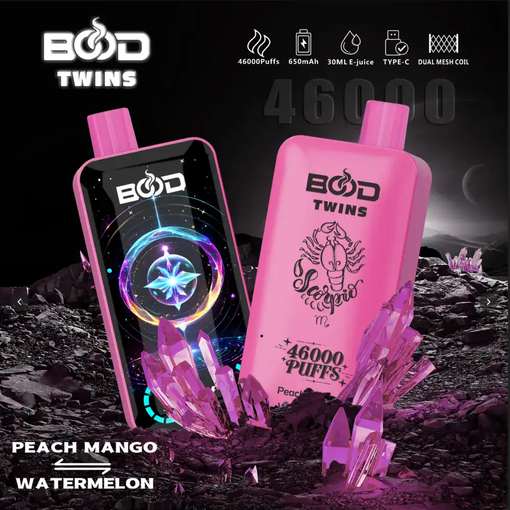 BOOD Twins 46K Puffs Disposable E-cigarette Vape (CN Warehouse)