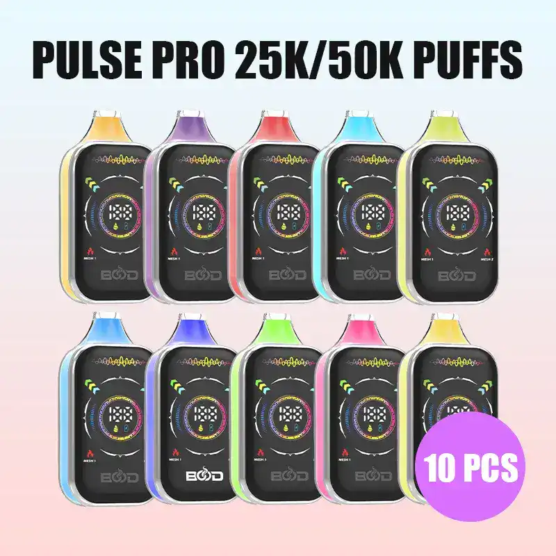 10PCS BOOD Pulse Pro 25k/50k Puffs Desechables E-cigaratte Vape (CN Warehouse)