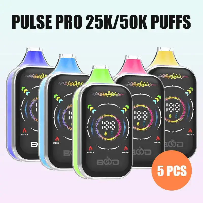 5PCS BOOD Pulse Pro 25k/50k Puffs Disposable E-cigaratte Vape (CN Warehouse)