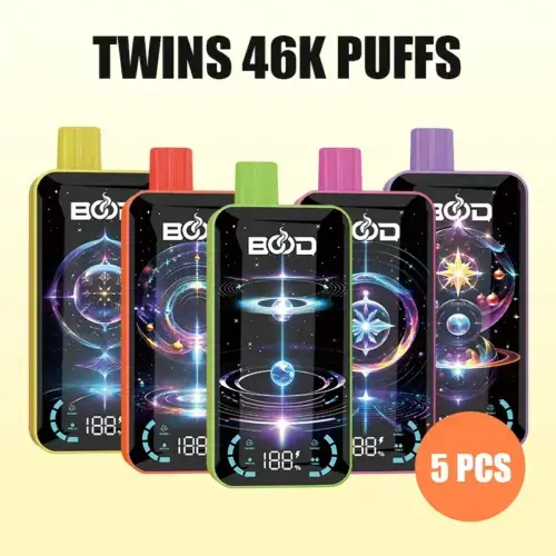 5 sztuk BOOD Twins 46K pufów Jednorazowy e-papieros Vape (Magazyn CN)