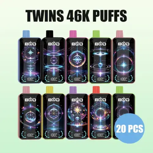 20 pièces BOOD Twins 46 000 bouffées Cigarette électronique jetable (Entrepôt CN)