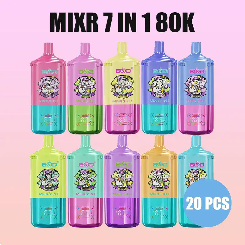 20PCS BOOD MIXR 7 in 1 80K Puffs Disposable E-cigaratte Vape (CN Warehouse)