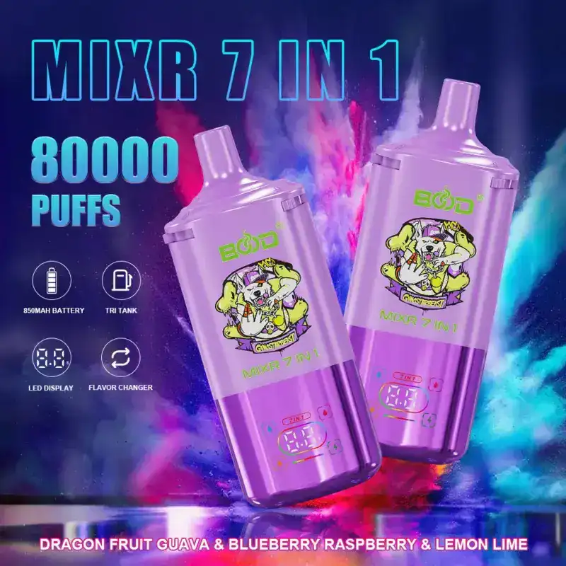 BOOD MIXR 7 in 1 80K Puffs Disposable E-cigaratte Vape (CN Warehouse)