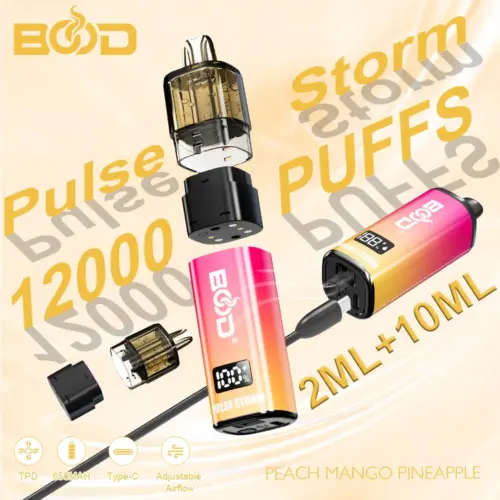 BOOD Pulse Storm 12K Puffs TPD Vape (CN Warehouse)