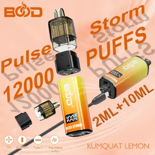 BOOD Pulse Storm 12K Puffs TPD Vape (CN Warehouse)