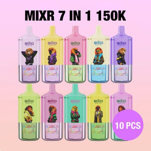 10PCS BOOD MIXR 7 in 1 150K Puffs Disposable E-cigarette Vape (CN Warehouse)