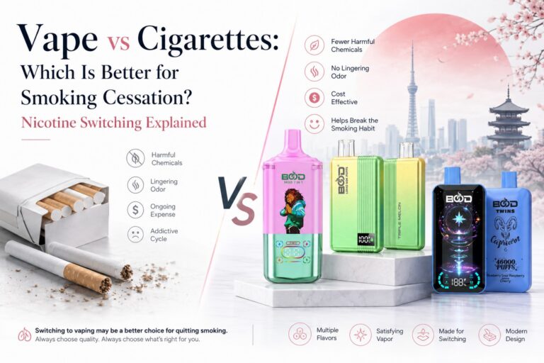 Vape vs Cigarrillos: ¿Cuál es mejor para dejar de fumar? Explicación del cambio de nicotina