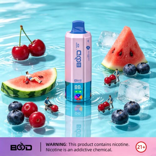 04 Mustika Jää Vasto 160K - BOOD Vasto 8in1 160K Puffs Ühekordne E-sigarett Vape (CN ladu)