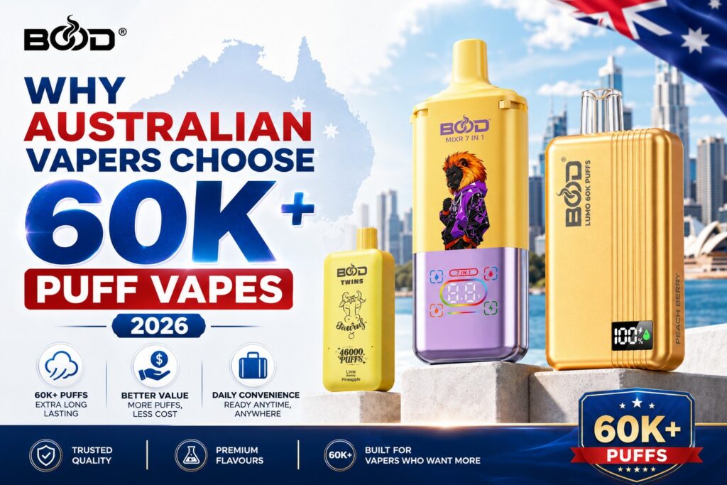 Por qué los vapeadores australianos eligen vapes de 60K+ caladas en 2026