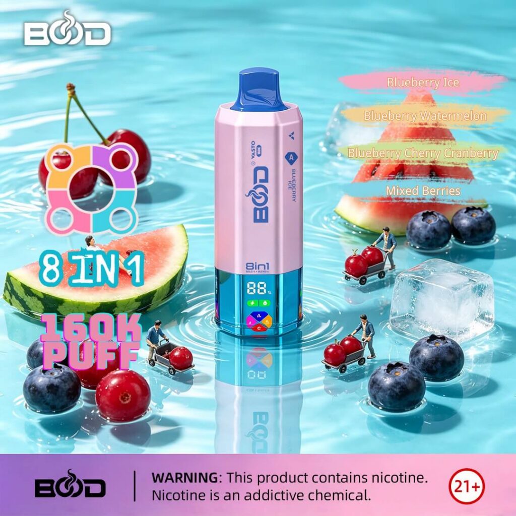 BOOD Vasto 8in1 160K Puffs Disposable E-cigarette Vape
